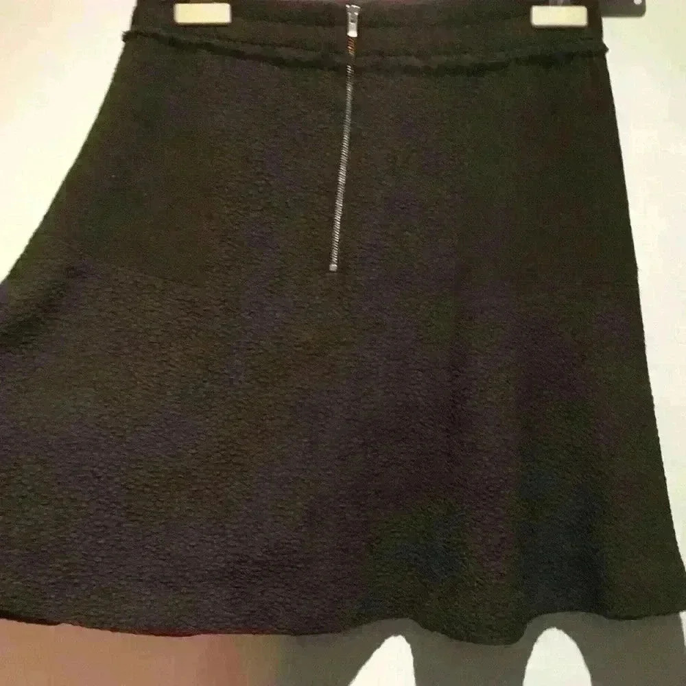 Sandro black skirt  with distressed detail size 1 - Picture 3 of 5